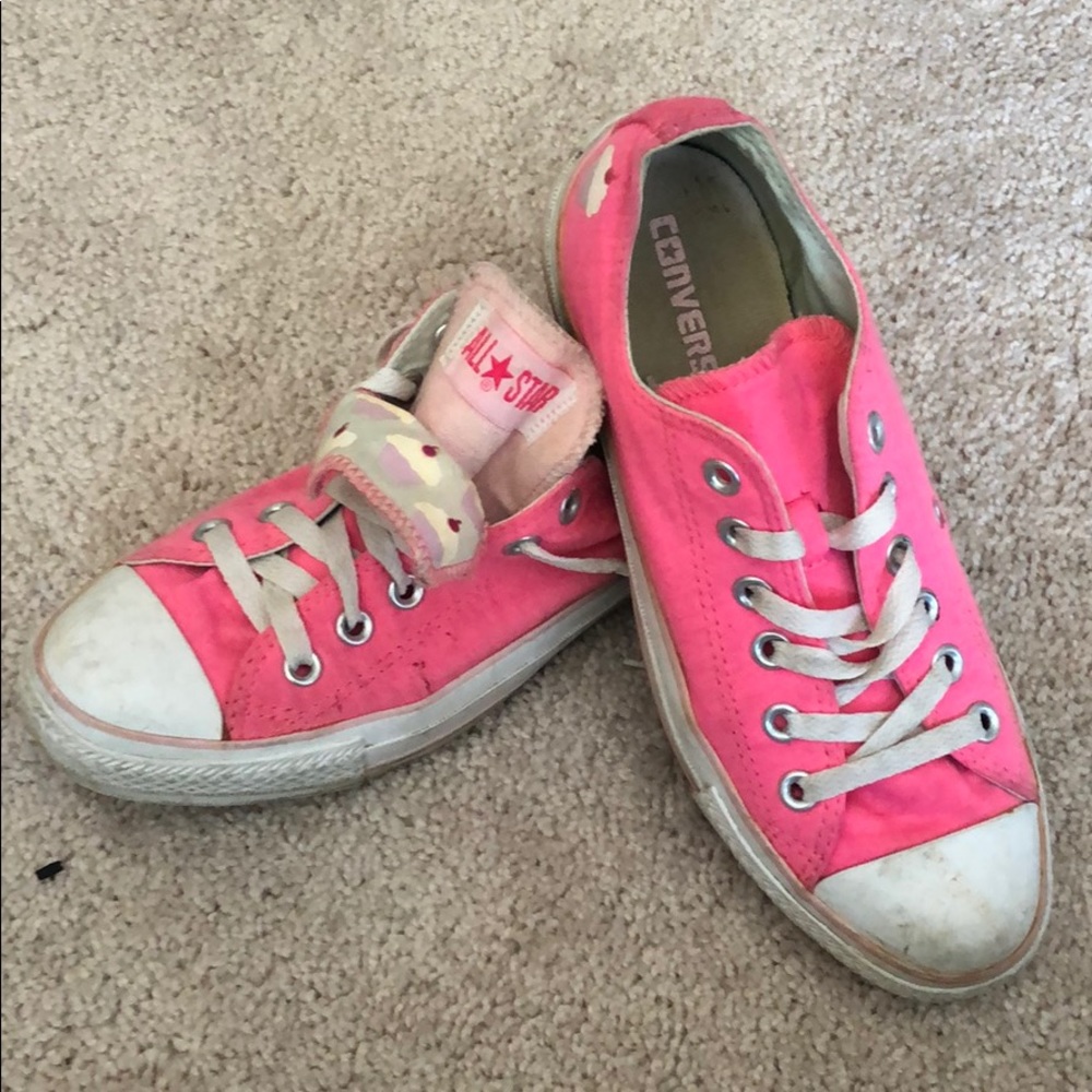 Bright pink converse